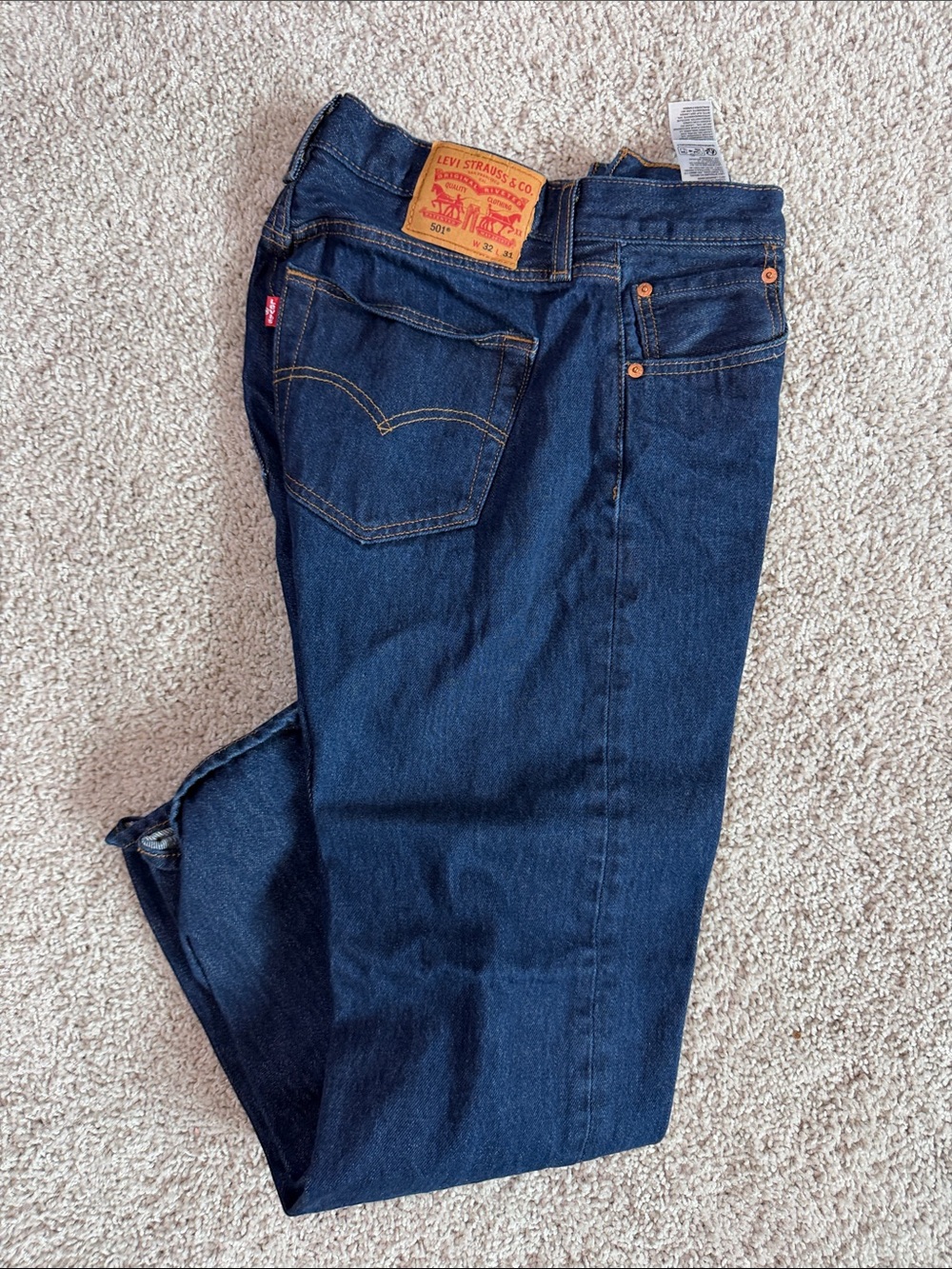 Levi's Men's Dark Indigo Straight Leg Jeans